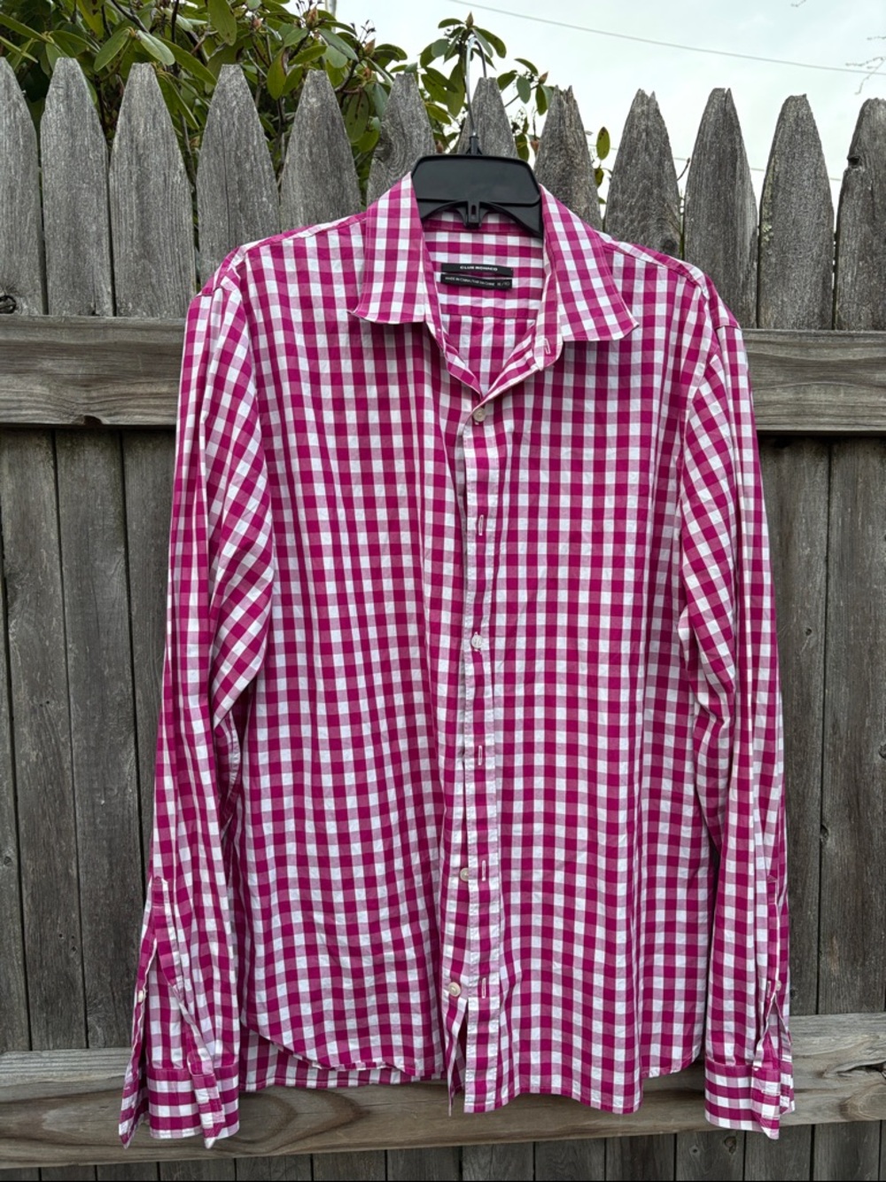 Club Monaco XL mulberry cotton dress shirt.